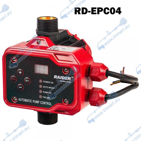 Пресостат за водни помпи, електронен, 2200W, 1", 15 bar, RAIDER RD-EPC04
