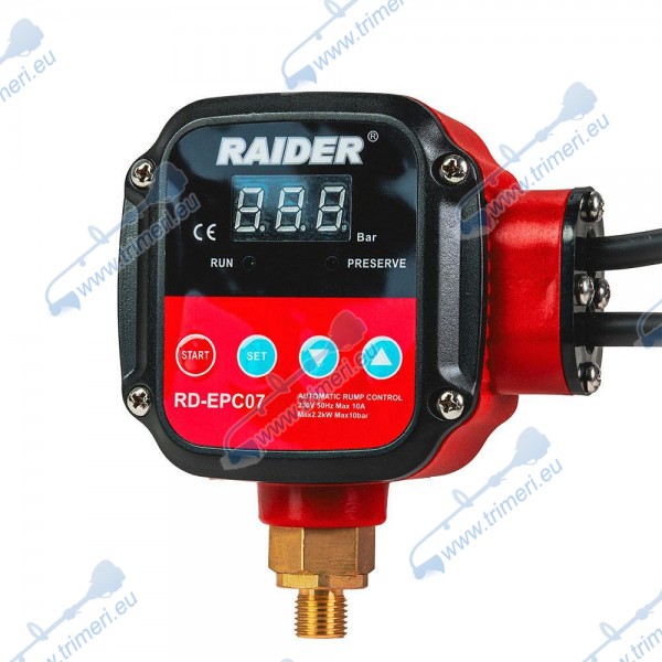 Пресостат за водни помпи, електронен, 2200W, 1/4", 10 bar, RAIDER RD-EPC07
