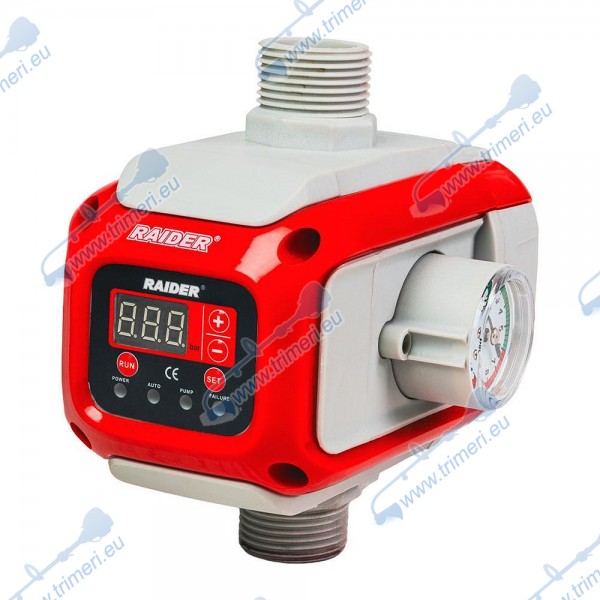 Пресостат за водни помпи, електронен, 2200W, 1", 10 bar, RAIDER RD-EPC08