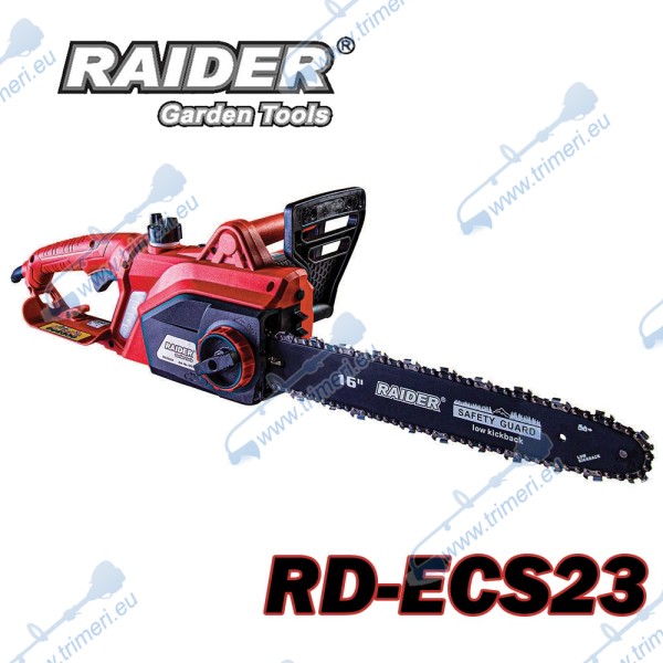 Електрически верижен трион / резачка за дърва RAIDER RD-ECS23, 2000 W, 40 см шина, 3/8" верига