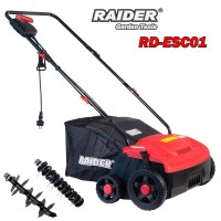 Електрически аератор 2в1 / скарификатор RAIDER RD-ESC01, 1400W, 32 см, с 2 вала, 30 л кош