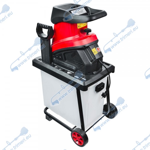 Електрическа дробилка за клони RAIDER RD-ESH03, 2500W, 60 л кош, 45 мм