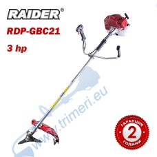 Моторна коса / бензинов тример с нож и корда, 54см3, 3 к.с., RAIDER RDP-GBC21