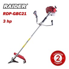 Моторна коса / бензинов тример с нож и корда, 54см3, 3 к.с., RAIDER RDP-GBC21