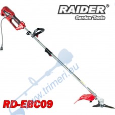 Тример електрически RAIDER RD-EBC09, 1200W, с нож и корда, сгъваем прът, 38 см ширина на косене