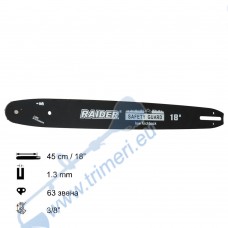 Шина за резачка 45 см / 18", 3/8", 1.3 мм, 63 звена, за RAIDER RD-ECS30