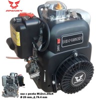 Бензинов двигател Zongshen NH150H, 3.4 к.с., 149 cc, 4-тактов, вал 25.x79.4 мм с резба M12x1.25LH