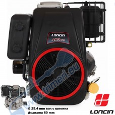 Бензинов двигател LONCIN LC1P92F-1, 16 к.с., 452 cc, 4-тактов, вертикален вал 25.4x80 мм с шпонка