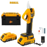 Акумулаторна лозарска ножица ROTOR RSB21, 21V, 2x3Ah, 25 мм, безчетков мотор