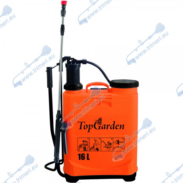 Пръскачка 16л. градинска с метално удължение TopGarden 380314