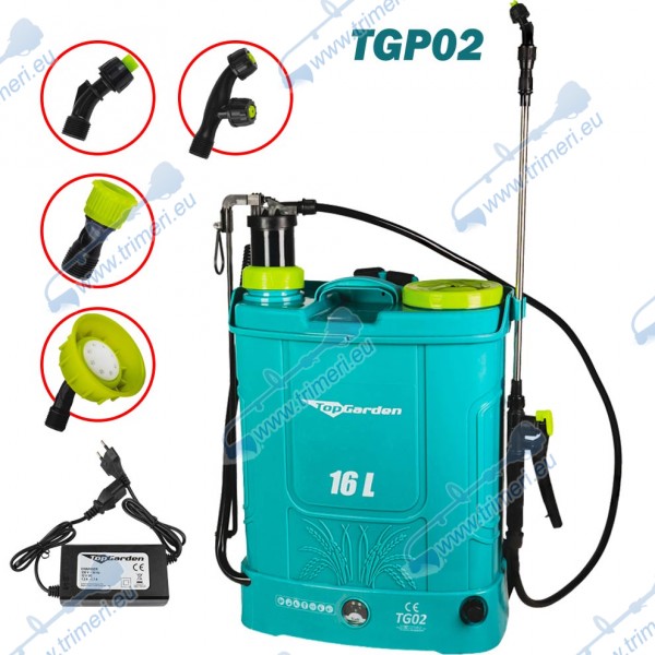 Пръскачка акумулаторна / ръчна 16л. 12V-8Ah, TopGarden TGP02