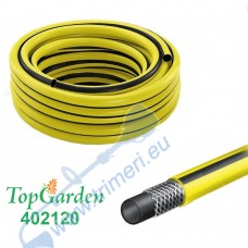 Маркуч градински, трислоен, многосезонен с оплетка, TopGarden 402120, 1", 20 м
