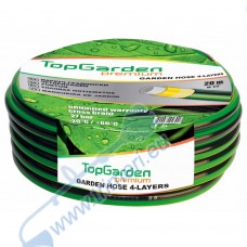 Маркуч градински четирислоен, TopGarden Premium, 1/2", 20 метра