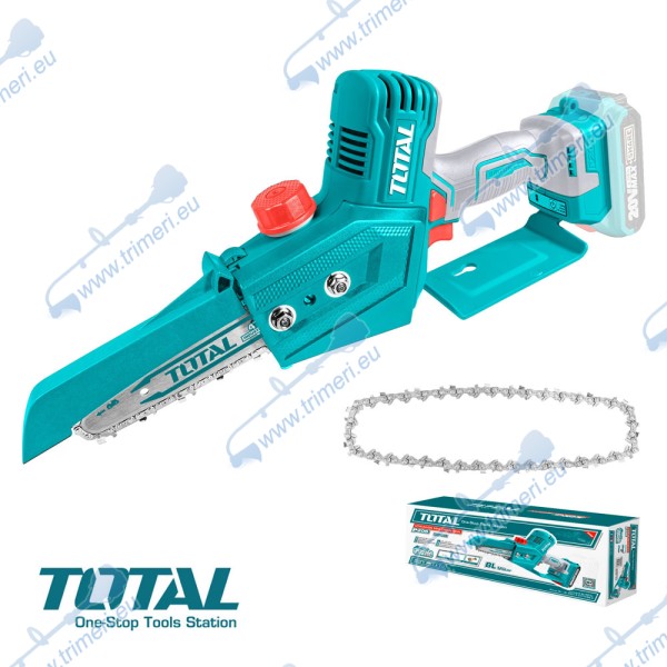 Мини резачка/ верижен трион, безчетков , 15см., 20V, TOTAL Industrial TGSLI2068 без батерия
