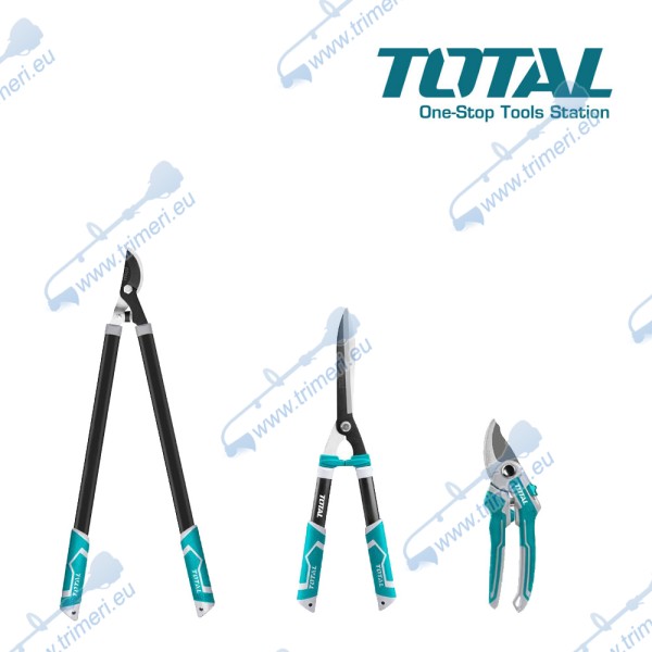 Градински ножици комплект 3 части TOTAL Industrial THT1576033