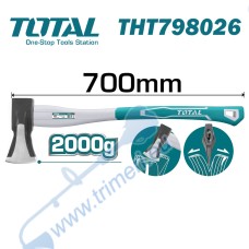 Брадва с клин за цепене на дърва 2кг., 700мм., TOTAL THT798026