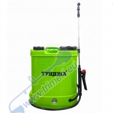 Акумулаторна пръскачка ТУНДЖА 12 л, 12V / 8Ah, 5.5 bar - с 4 дюзи и телескопичен удължител