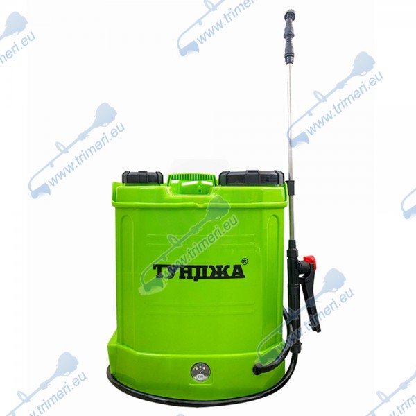 Акумулаторна пръскачка ТУНДЖА 12 л, 12V / 8Ah, 5.5 bar - с 4 дюзи и телескопичен удължител