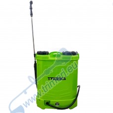 Акумулаторна пръскачка ТУНДЖА 16 л, 12V / 8Ah, 5.5 bar - с 4 дюзи и телескопичен удължител