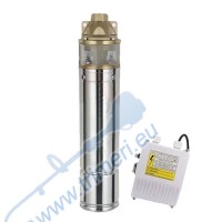 Сондажна помпа за вода турбинна ТУНДЖА ПВСТ-750 750W, 1", 60 м напор, 50 л/мин - с контролно табло
