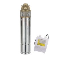Сондажна помпа за вода турбинна ТУНДЖА ПВСТ-750 750W, 1", 60 м напор, 50 л/мин - с контролно табло