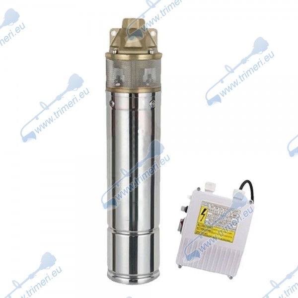 Сондажна помпа за вода турбинна ТУНДЖА ПВСТ-750 750W, 1", 60 м напор, 50 л/мин - с контролно табло