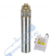 Сондажна помпа за вода турбинна ТУНДЖА ПВСТ-1100 1100W, 1", 90 м напор, 50 л/мин - с контролно табло