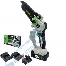 Акумулаторна мини резачка ТУНДЖА ВТА20 20V / 2x2Ah, 15 см шина, 1/4" верига
