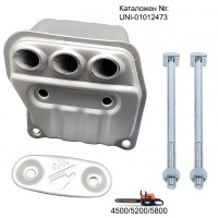 Ауспух за моторна резачка 4500, 5200, 5800, с 3 изпускателни отвора TURBO