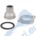 Алуминиев щуцер за моторна водна помпа - редуциране от 2" на 1.5" (цола), пълен к-т с уплътнение