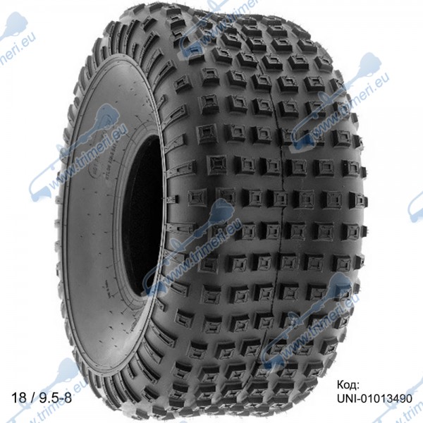 Гума за ATV 18x9.50-8, външна безкамерна (Tubeless), с офроуд грайфер тип Knobby