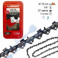 Верига за резачка 15 см / 6", 1/4" стъпка, 1.3 мм, Elefant, 37 звена - прав зъб