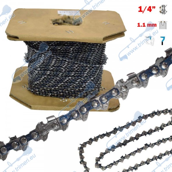 Верига за мини резачки 1/4" LP, 1.1мм, 30.5 метра, 2400 звена