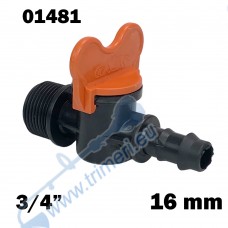 Редуциращо кранче за маркуч за капково напояване 16 мм x 3/4", (01481)
