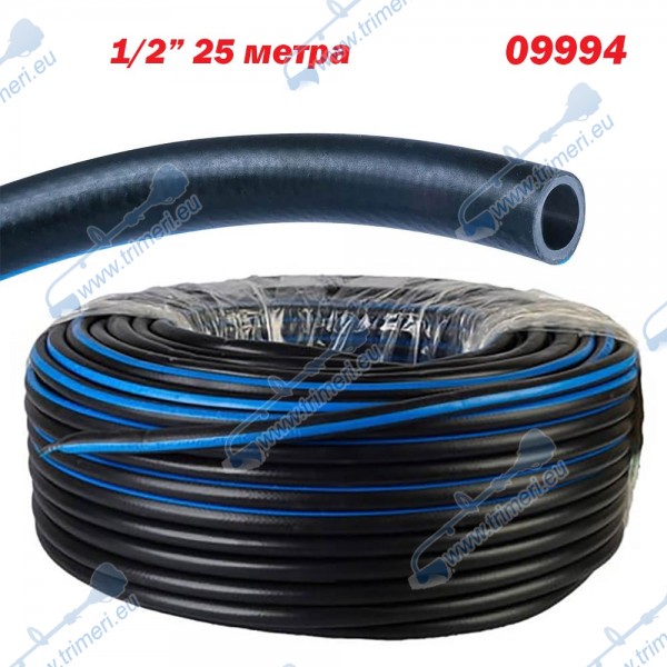 Маркуч градински, термо, многосезонен с оплетка, 1/2", 25 м, (09994)