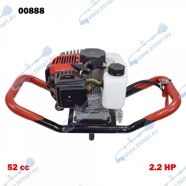Моторен свредел 52 cc, 2.2 конски сили, 2-тактов, без свредло
