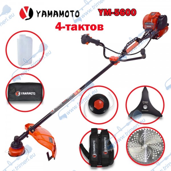 Бензинов тример YAMAMOTO YM-5600, 1.4 конски сили, 37.7 куб.см, 4-тактов