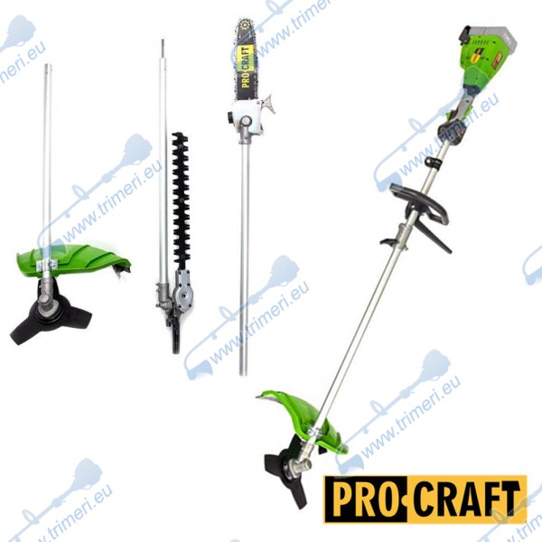 Тример / Коса акумулаторна 3в1, 40V - 2x20V, PROCRAFT PTA20/2